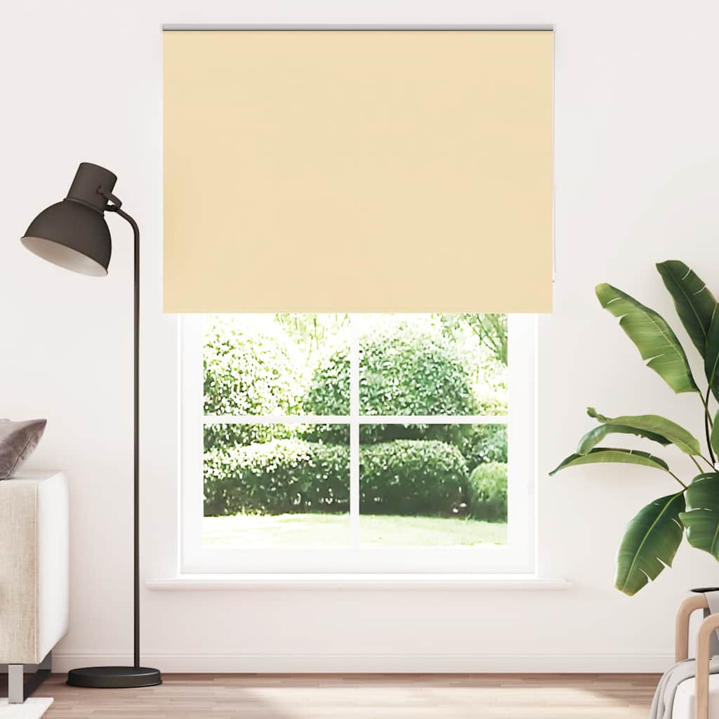 vidaXL Roller Blind Blackout Beige 150x210 cm Fabric Width 146.6 cm Polyester