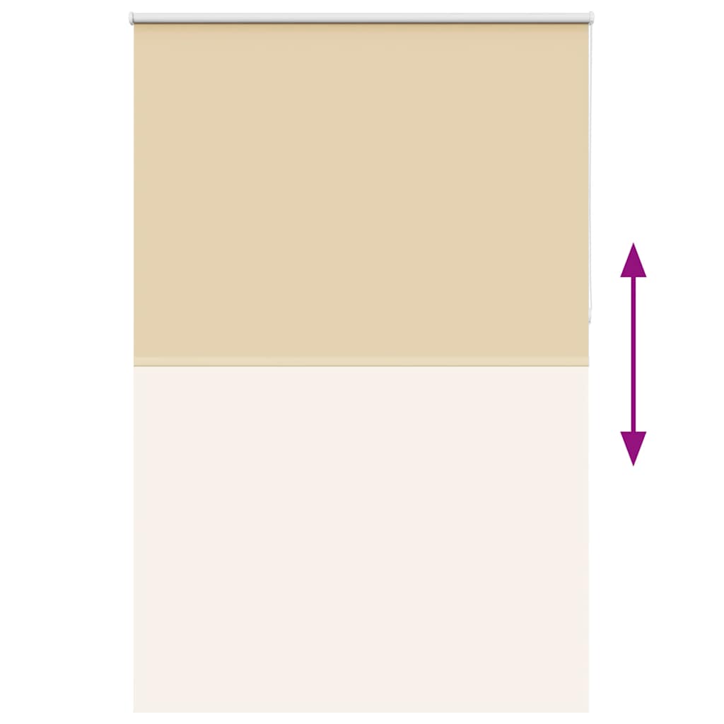 vidaXL Roller Blind Blackout Beige 160x210 cm Fabric Width 156.6 cm Polyester