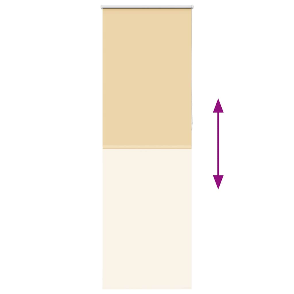 vidaXL Roller Blind Blackout Beige 65x230 cm Fabric Width 60.7 cm Polyester