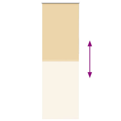 vidaXL Roller Blind Blackout Beige 65x230 cm Fabric Width 60.7 cm Polyester