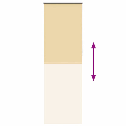 vidaXL Roller Blind Blackout Beige 85x230 cm Fabric Width 80.7 cm Polyester
