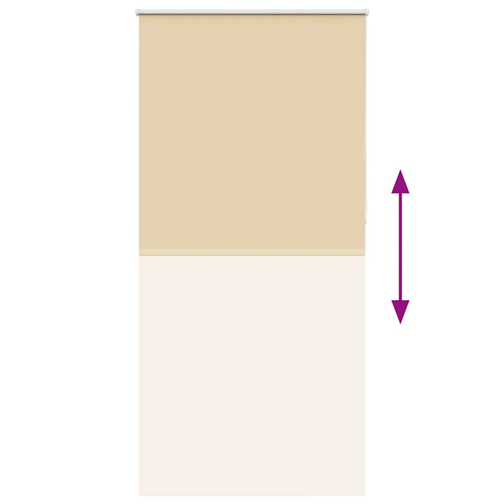 vidaXL Roller Blind Blackout Beige 100x230 cm Fabric Width 95.7 cm Polyester