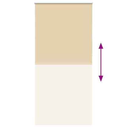 vidaXL Roller Blind Blackout Beige 110x230 cm Fabric Width 105.7 cm Polyester