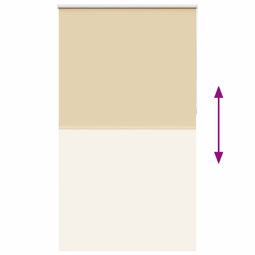 vidaXL Roller Blind Blackout Beige 130x230 cm Fabric Width 126.6 cm Polyester