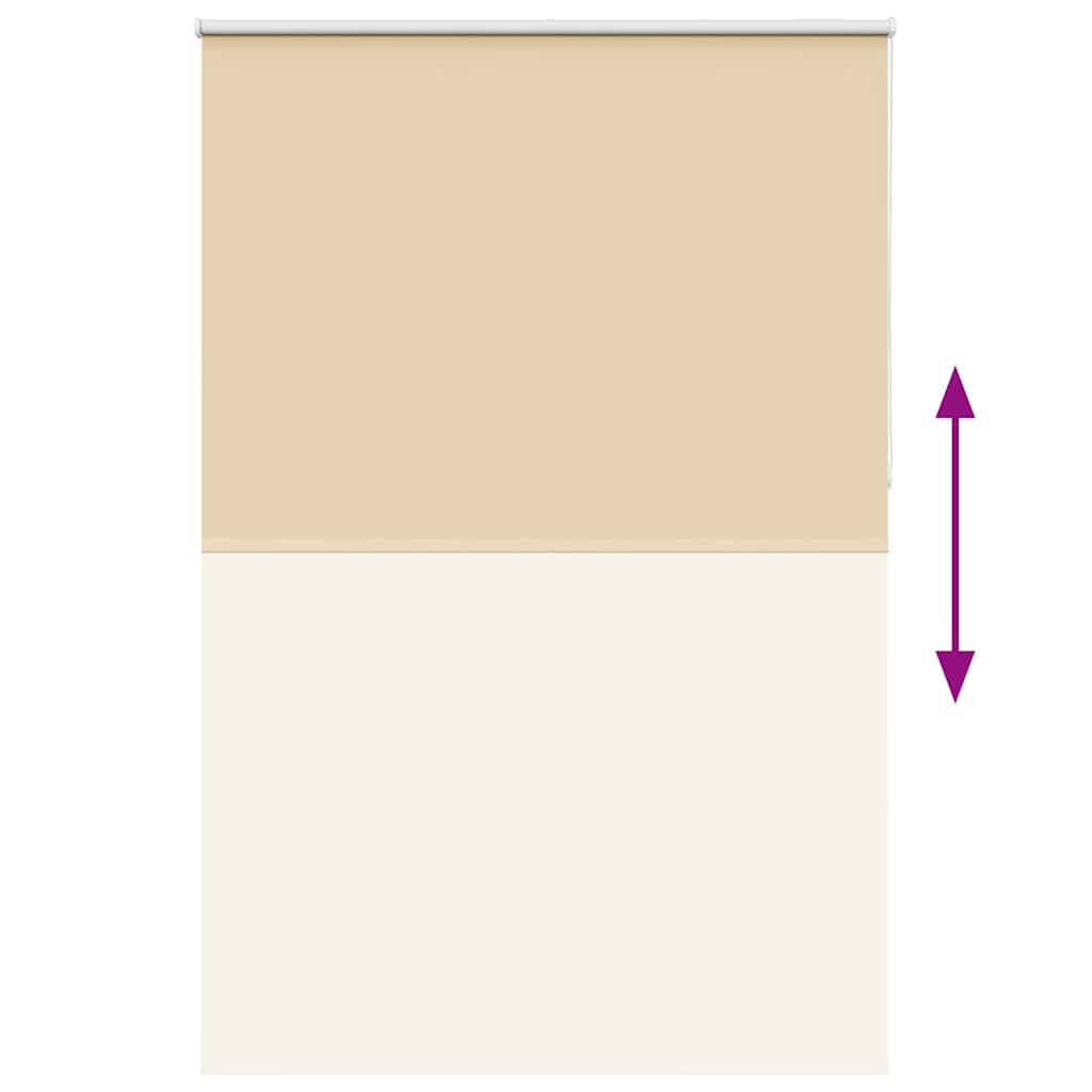 vidaXL Roller Blind Blackout Beige 150x230 cm Fabric Width 146.6 cm Polyester