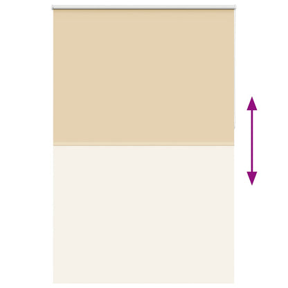 vidaXL Roller Blind Blackout Beige 155x230 cm Fabric Width 151.6 cm Polyester
