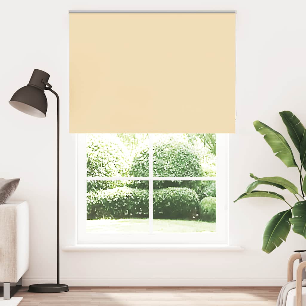 vidaXL Roller Blind Blackout Beige 160x230 cm Fabric Width 156.6 cm