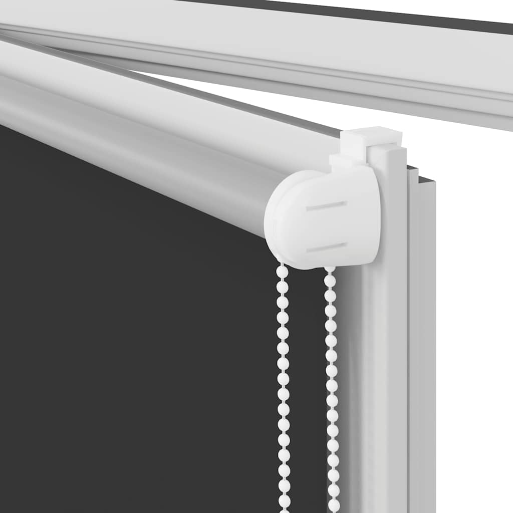 vidaXL Roller Blind Blackout Black 80x130 cm Fabric Width 75.7 cm