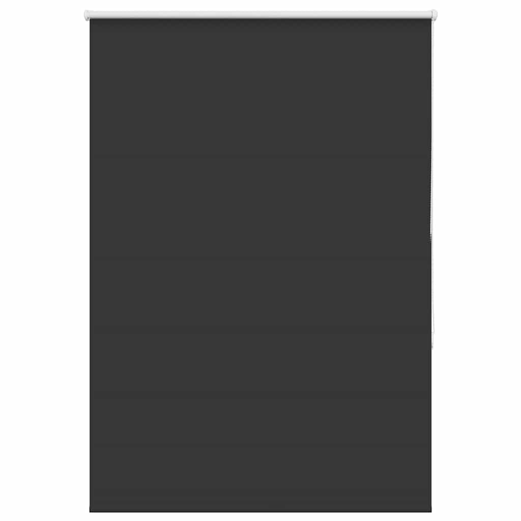 vidaXL Roller Blind Blackout Black 115x130 cm Fabric Width 110.7 cm Polyester