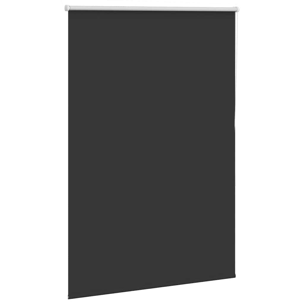vidaXL Roller Blind Blackout Black 115x130 cm Fabric Width 110.7 cm Polyester