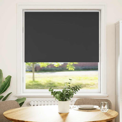 vidaXL Roller Blind Blackout Black 115x130 cm Fabric Width 110.7 cm Polyester