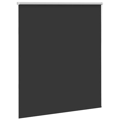 vidaXL Roller Blind Blackout Black 125x130 cm Fabric Width 121.6 cm