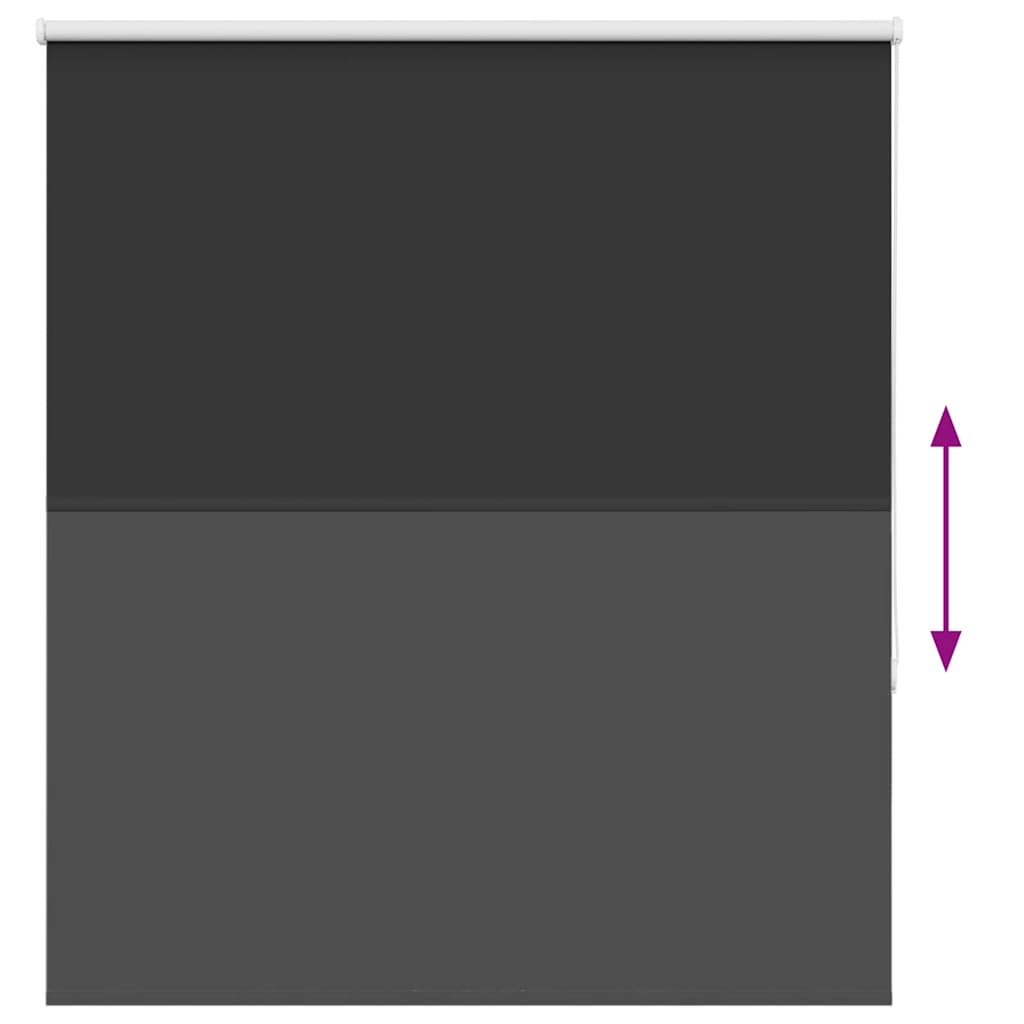 vidaXL Roller Blind Blackout Black 135x130 cm Fabric Width 131.6 cm Polyester