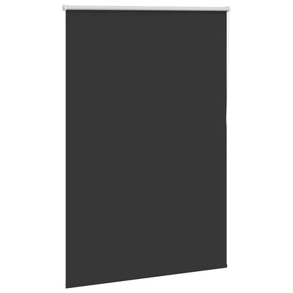 vidaXL Roller Blind Blackout Black 90x150 cm Fabric Width 85.7 cm Polyester