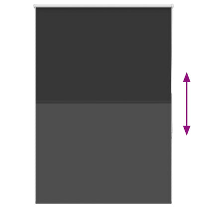 vidaXL Roller Blind Blackout Black 115x150 cm Fabric Width 110.7 cm Polyester