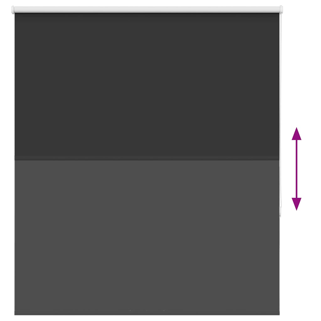 vidaXL Roller Blind Blackout Black 140x150 cm Fabric Width 136.6 cm Polyester