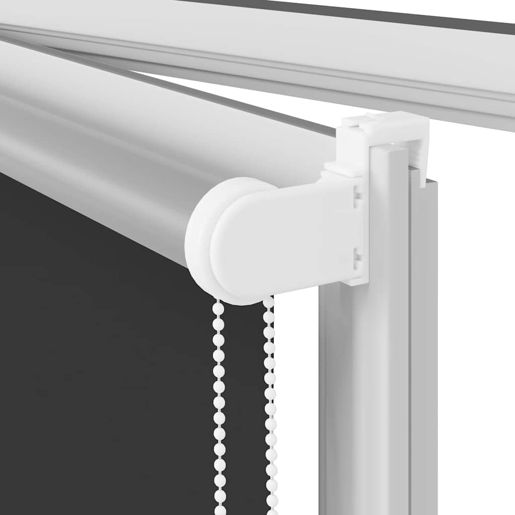 vidaXL Roller Blind Blackout Black 160x150 cm Fabric Width 156.6 cm