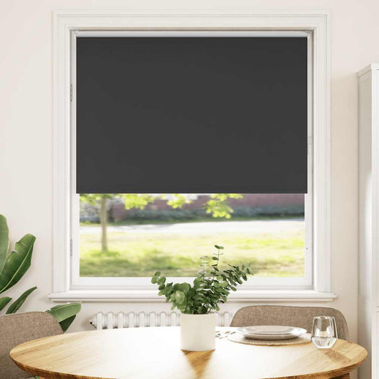 vidaXL Roller Blind Blackout Black 105x175 cm Fabric Width 100.7 cm