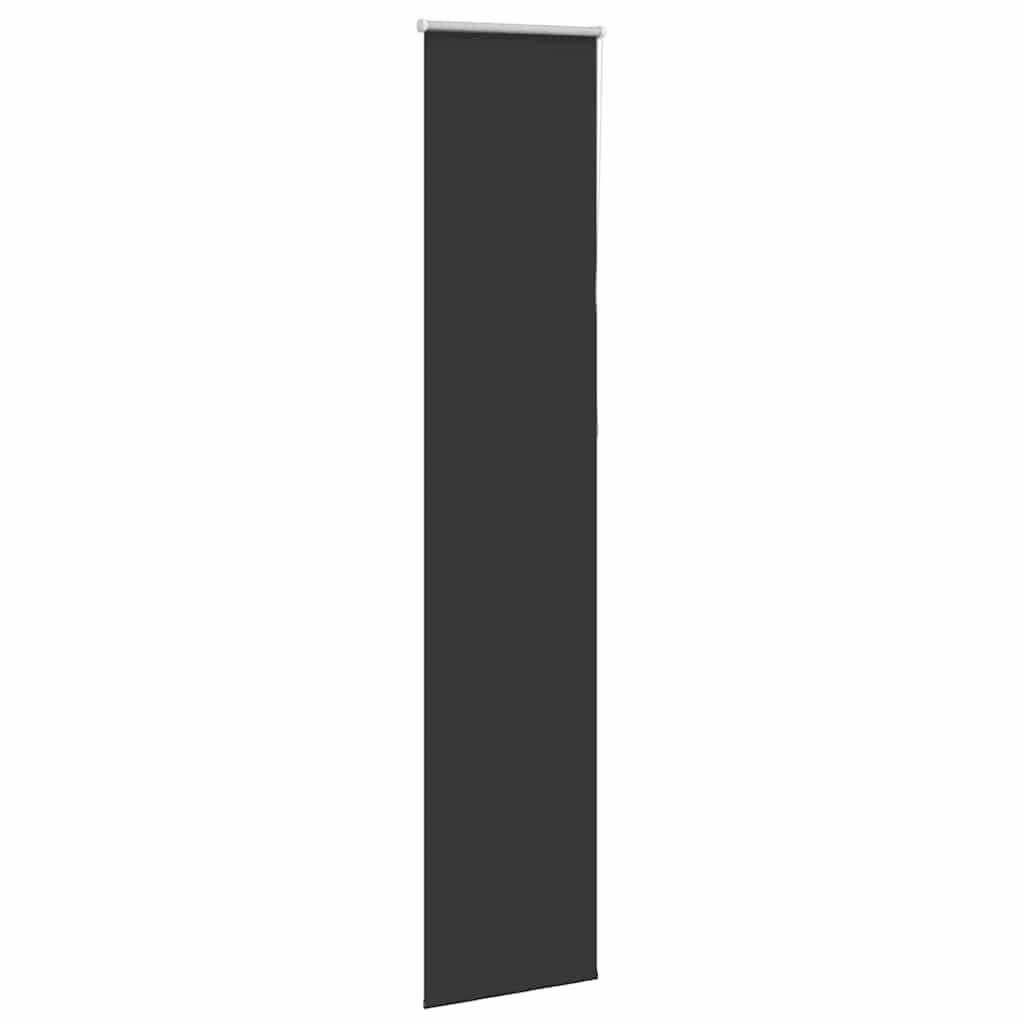 vidaXL Roller Blind Blackout Black 60x210 cm Fabric Width 55.7 cm Polyester