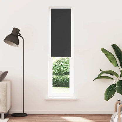 vidaXL Roller Blind Blackout Black 60x210 cm Fabric Width 55.7 cm