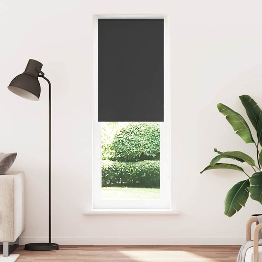 vidaXL Roller Blind Blackout Black 85x210 cm Fabric Width 80.7 cm