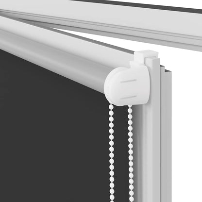 vidaXL Roller Blind Blackout Black 115x210 cm Fabric Width 110.7 cm
