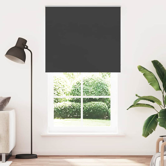 vidaXL Roller Blind Blackout Black 120x210 cm Fabric Width 116.6 cm