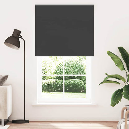 vidaXL Roller Blind Blackout Black 125x210 cm Fabric Width 121.6 cm