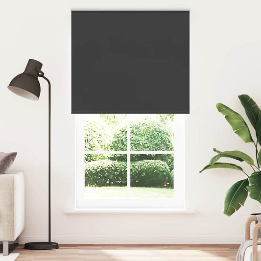 vidaXL Roller Blind Blackout Black 130x210 cm Fabric Width 126.6 cm