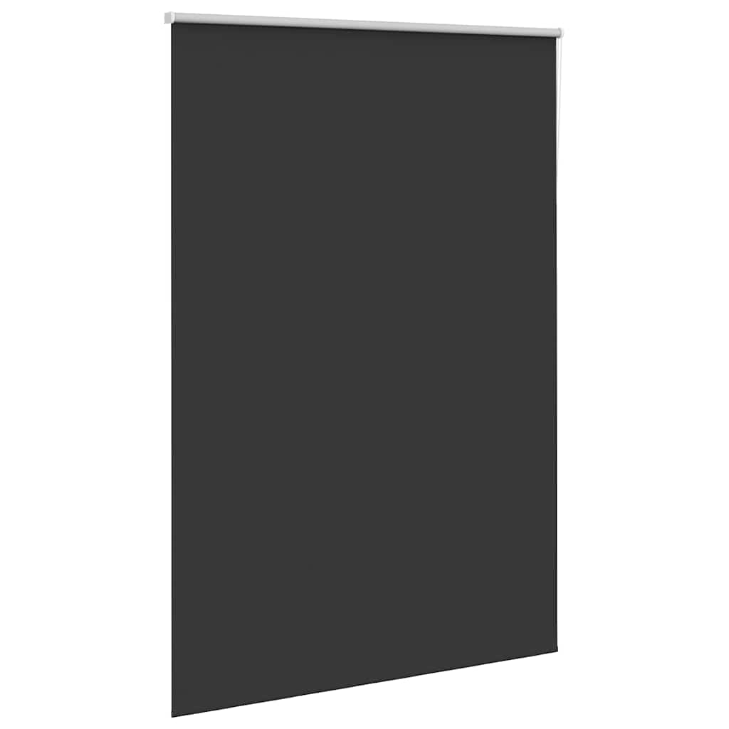 vidaXL Roller Blind Blackout Black 155x210 cm Fabric Width 151.6 cm Polyester