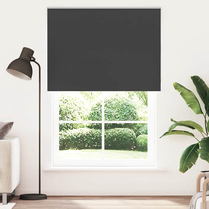 vidaXL Roller Blind Blackout Black 155x210 cm Fabric Width 151.6 cm Polyester