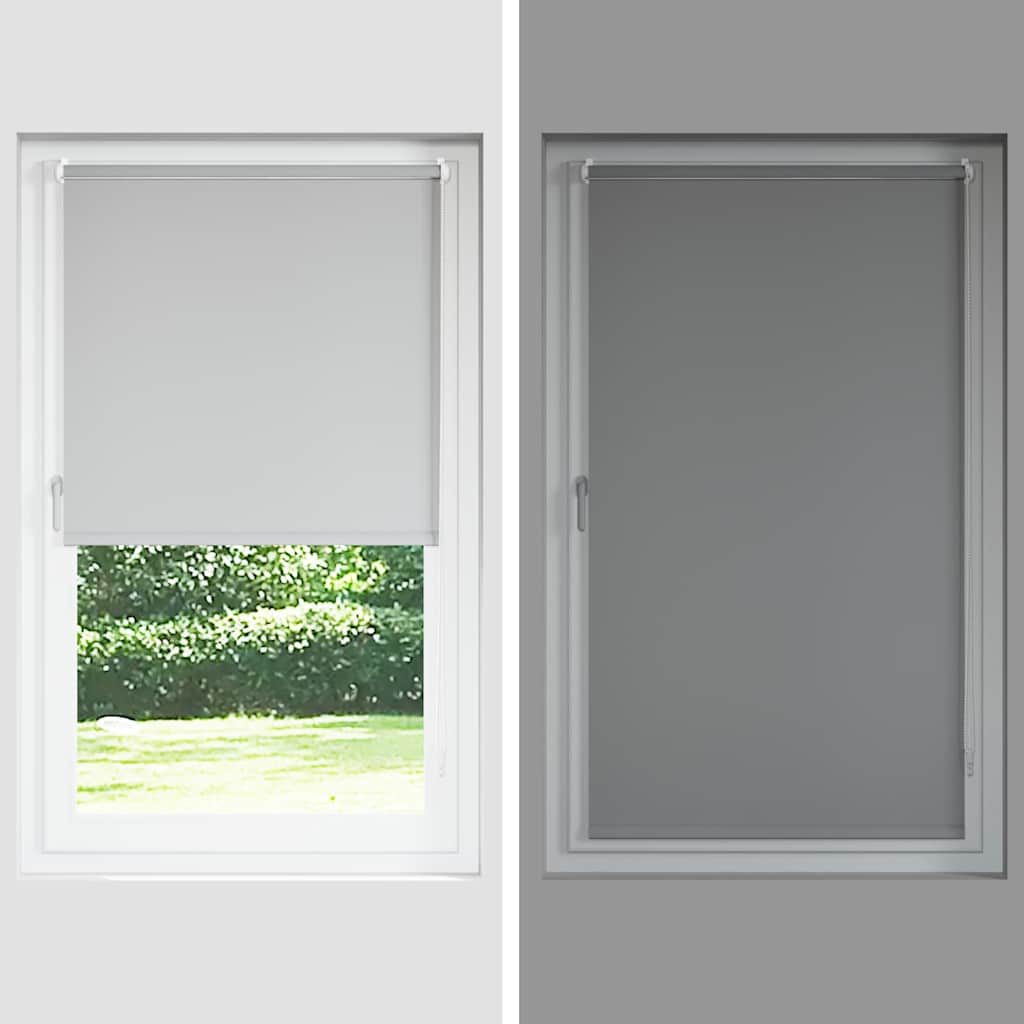 vidaXL Roller Blind Blackout Black 95x230 cm Fabric Width 90.7 cm