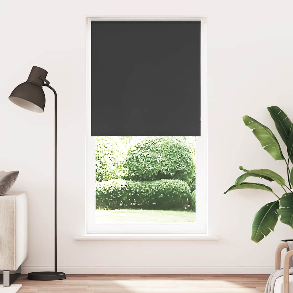 vidaXL Roller Blind Blackout Black 95x230 cm Fabric Width 90.7 cm