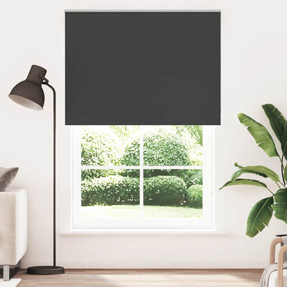 vidaXL Roller Blind Blackout Black 145x230 cm Fabric Width 141,6 cm Polyester
