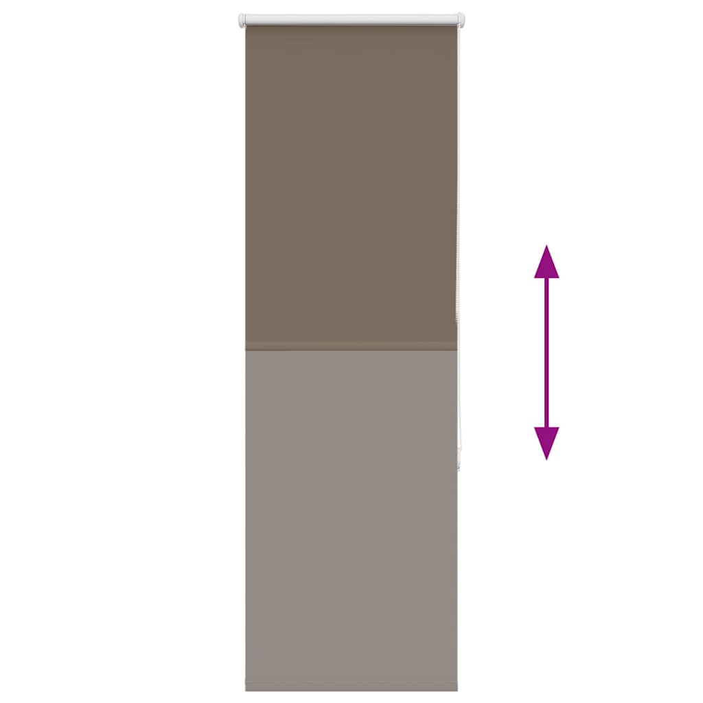 vidaXL Roller Blind Blackout Coffee 40x130 cm Fabric Width 35.7 cm Polyester