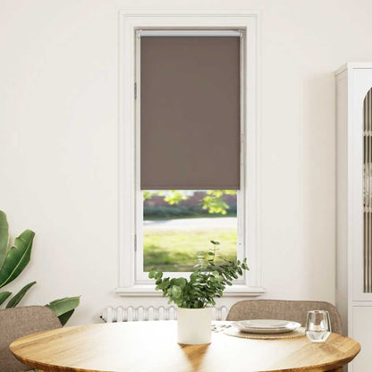 vidaXL Roller Blind Blackout Coffee 40x130 cm Fabric Width 35.7 cm
