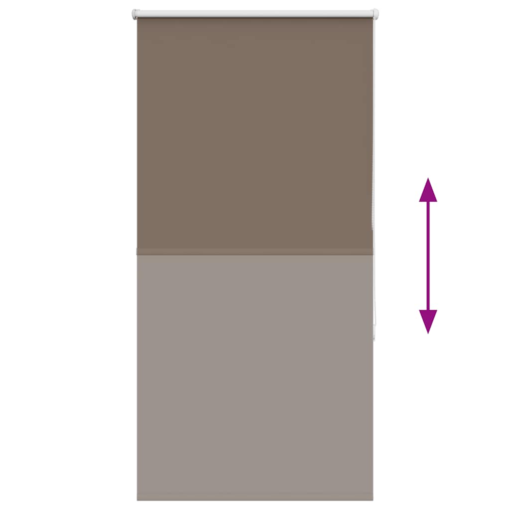 vidaXL Roller Blind Blackout Coffee 80x130 cm Fabric Width 75.7 cm Polyester