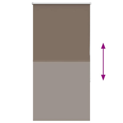 vidaXL Roller Blind Blackout Coffee 80x130 cm Fabric Width 75.7 cm Polyester