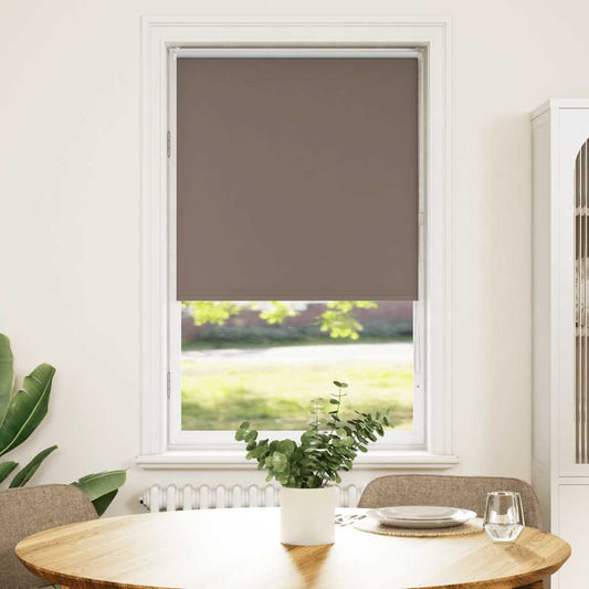 vidaXL Roller Blind Blackout Coffee 85x130 cm Fabric Width 80.7 cm