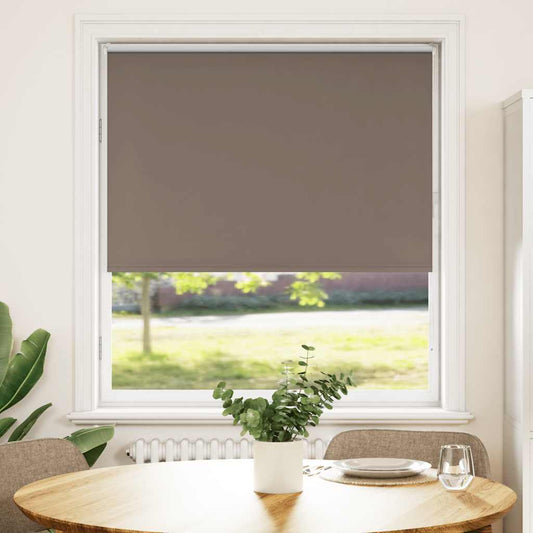 vidaXL Roller Blind Blackout Coffee 90x130 cm Fabric Width 85,7 cm Polyester