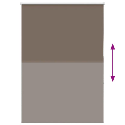 vidaXL Roller Blind Blackout Coffee 100x130 cm Fabric Width 95.7 cm Polyester