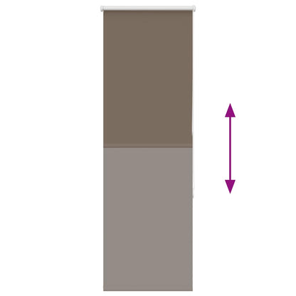 vidaXL Roller Blind Blackout Coffee 45x150 cm Fabric Width 40.7 cm Polyester