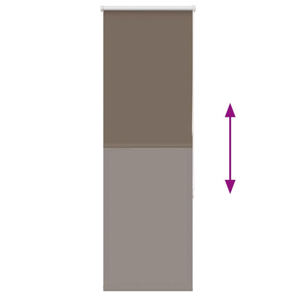 vidaXL Roller Blind Blackout Coffee 60x150 cm Fabric Width 55.7 cm Polyester