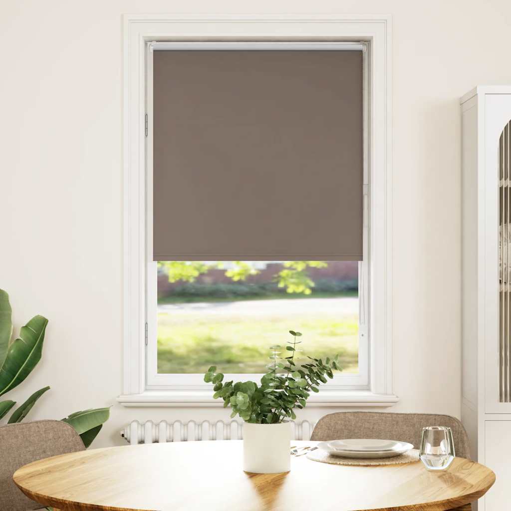 vidaXL Roller Blind Blackout Coffee 75x150 cm Fabric Width 70.7 cm