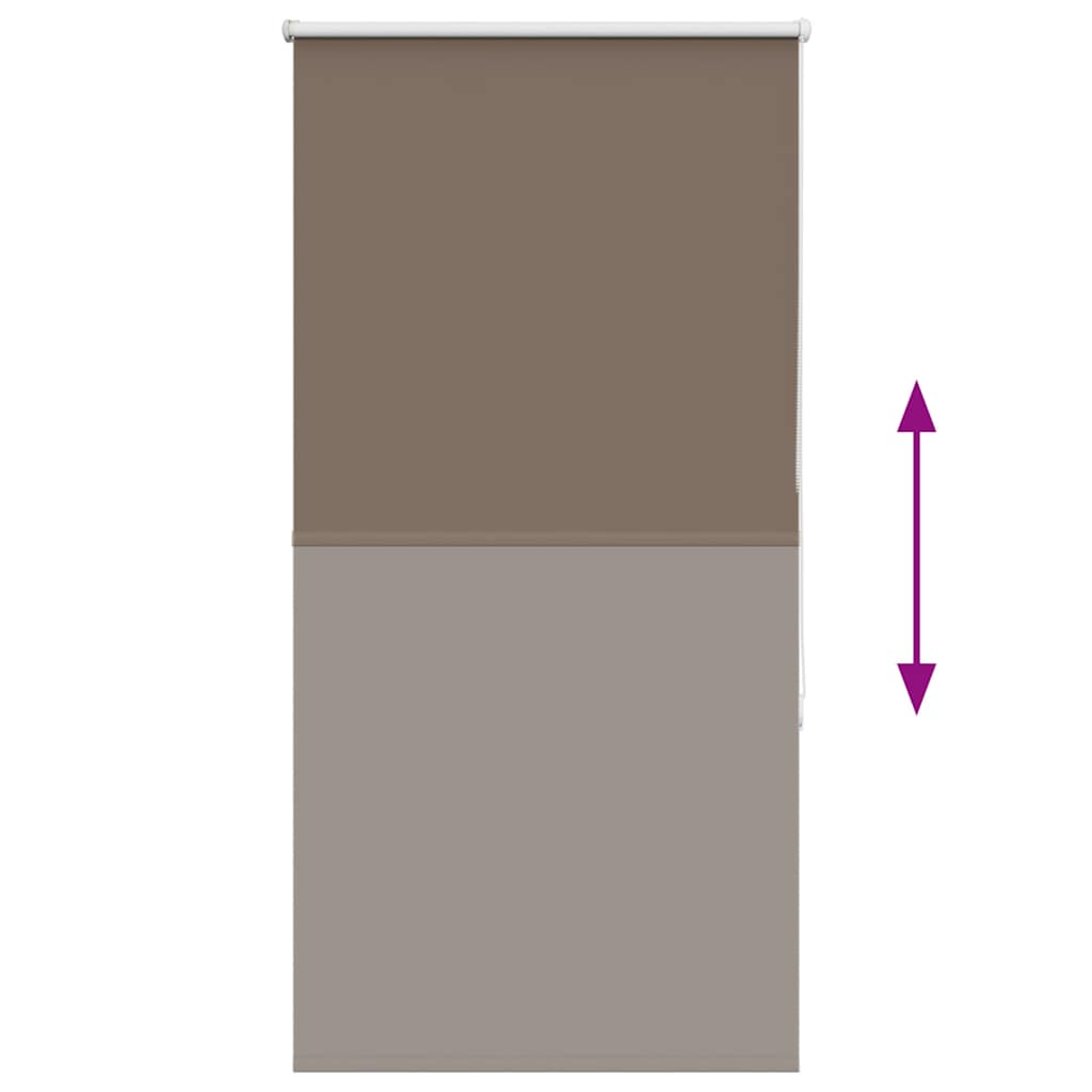 vidaXL Roller Blind Blackout Coffee 80x150 cm Fabric Width 75.7 cm Polyester