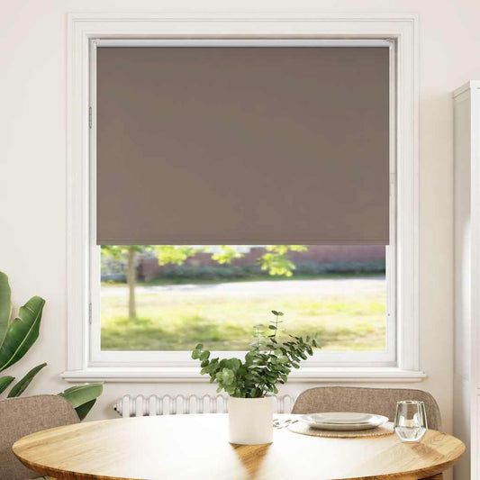 vidaXL Roller Blind Blackout Coffee 100x150 cm Fabric Width 95.7 cm