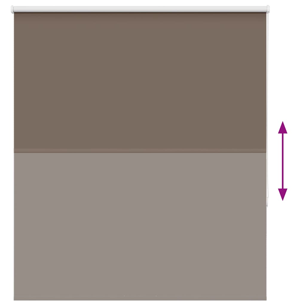 vidaXL Roller Blind Blackout Coffee 125x150 cm Fabric Width 121.6 cm Polyester