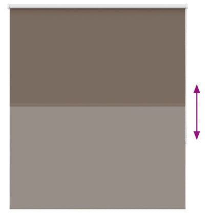 vidaXL Roller Blind Blackout Coffee 130x150 cm Fabric Width 126.6 cm Polyester