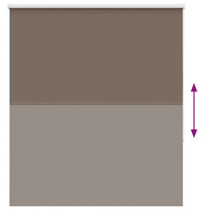 vidaXL Roller Blind Blackout Coffee 135x150 cm Fabric Width 131.6 cm Polyester