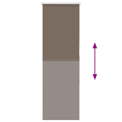 vidaXL Roller Blind Blackout Coffee 60x175 cm Fabric Width 55.7 cm Polyester